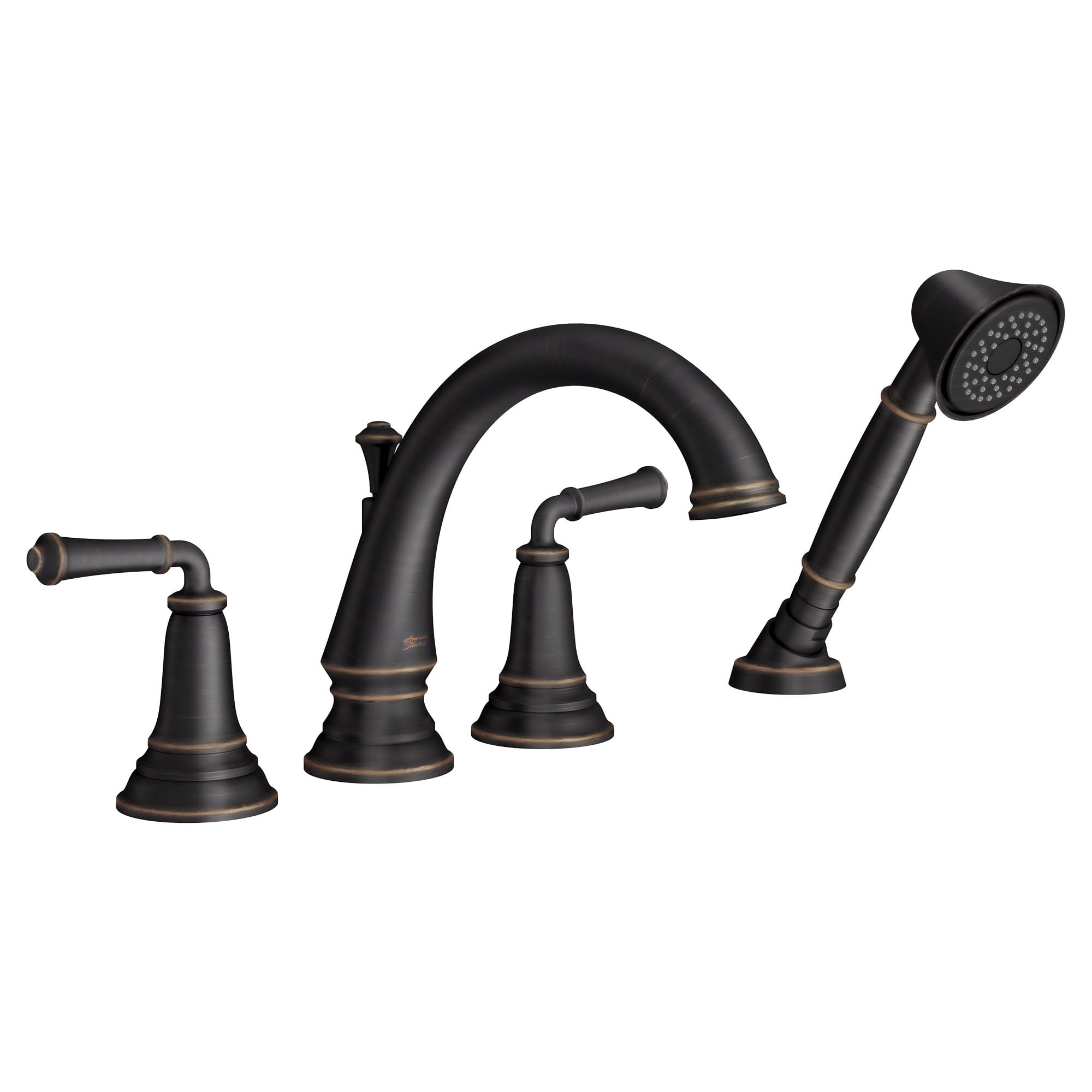 Delancey Bathtub Faucet With  Lever Handles and Personal Shower for Flash Rough In Valve LEGACY BRONZE